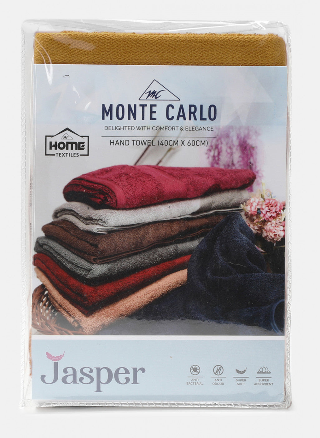 Yellow Cotton 400 GSM Hand Towels (Pack of 2)