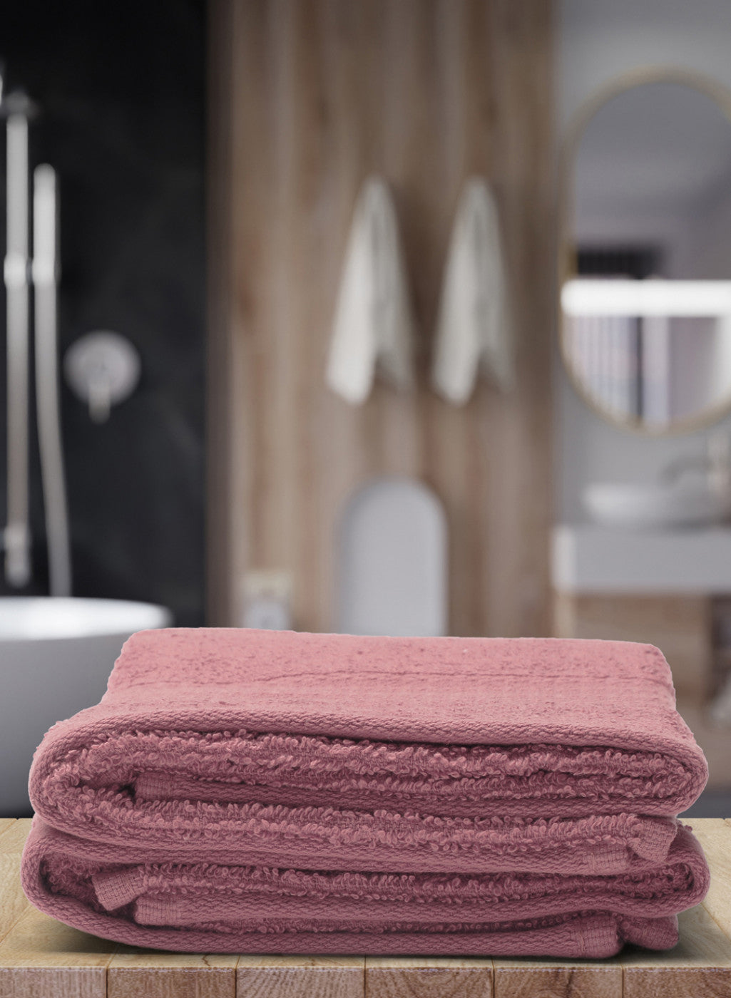 Pink Cotton 400 GSM Hand Towels (Pack of 2)