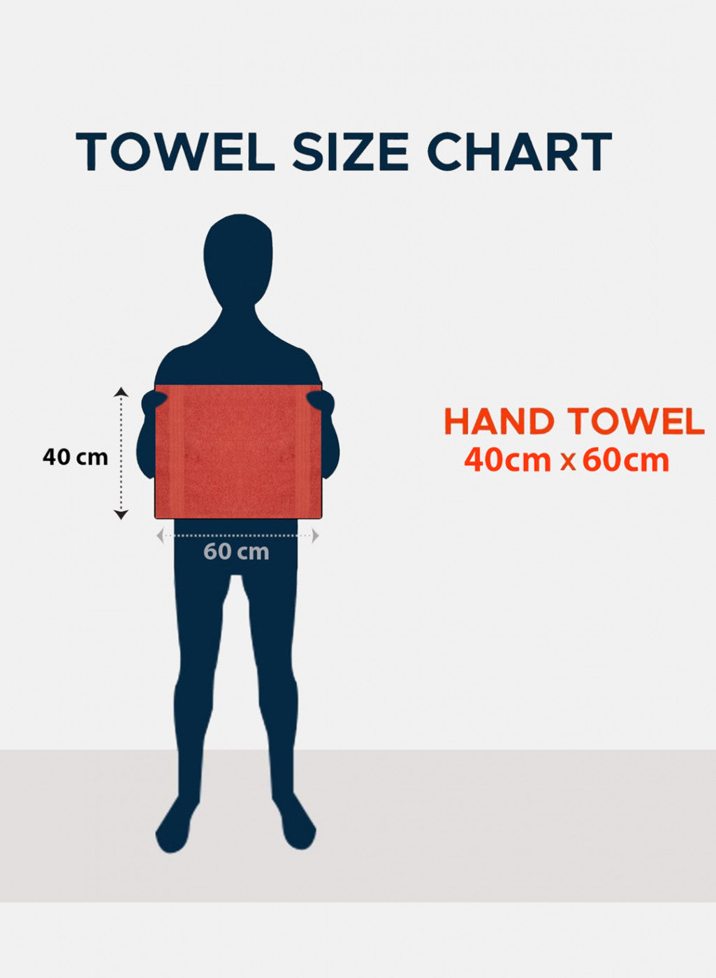 Orange Cotton 400 GSM Hand Towels (Pack of 2)