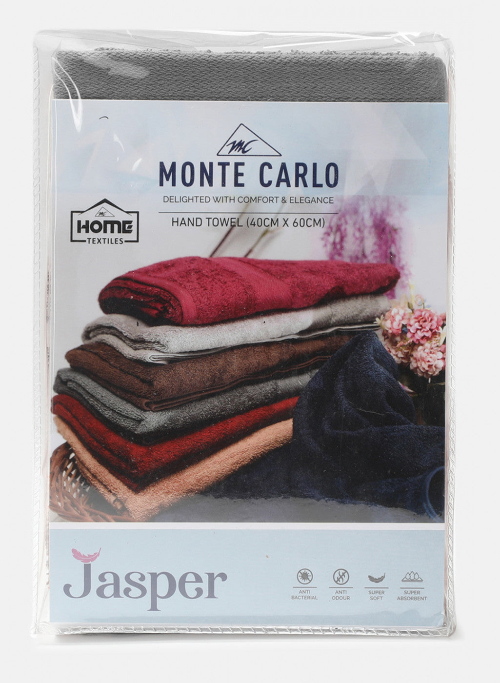 Grey Cotton 400 GSM Hand Towels (Pack of 2)