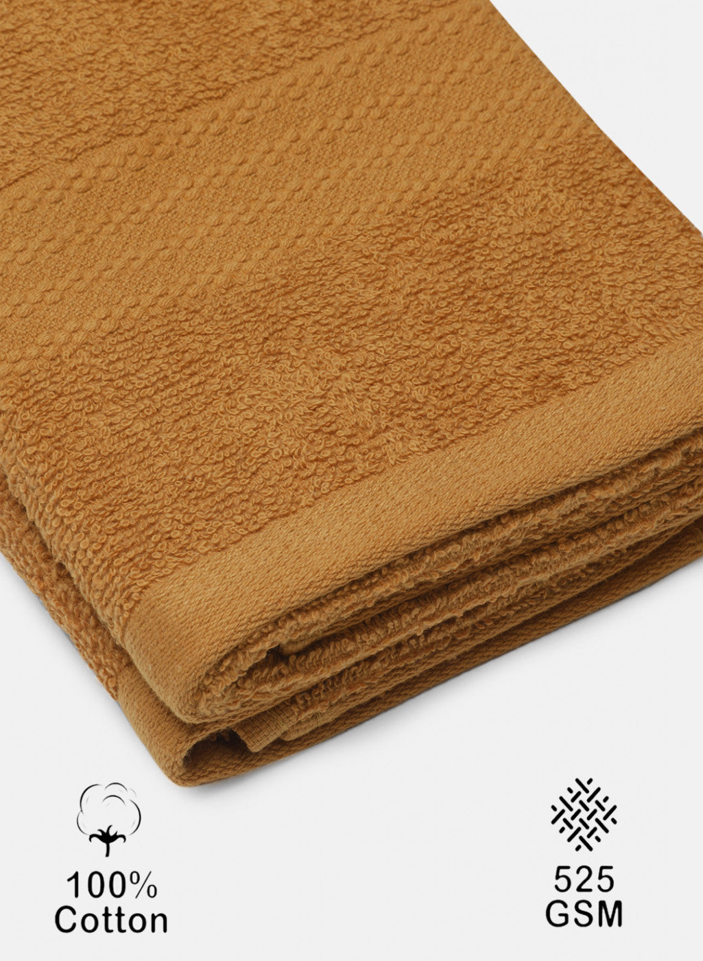 Mustard Cotton 400 GSM Hand Towels (Pack of 2)