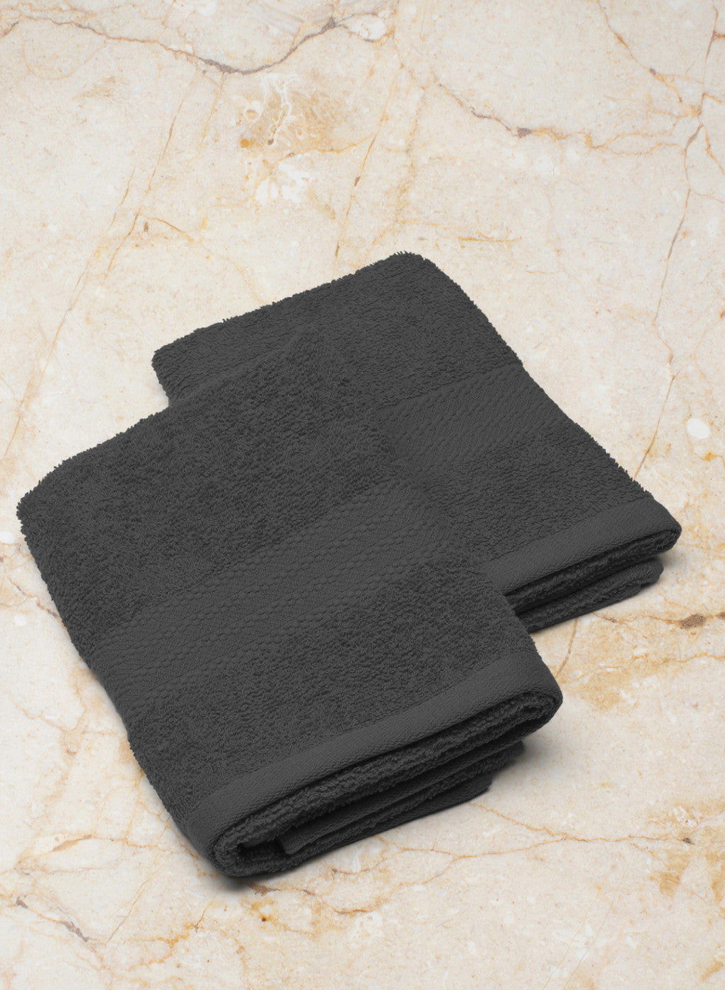Grey Cotton 400 GSM Hand Towels (Pack of 2)