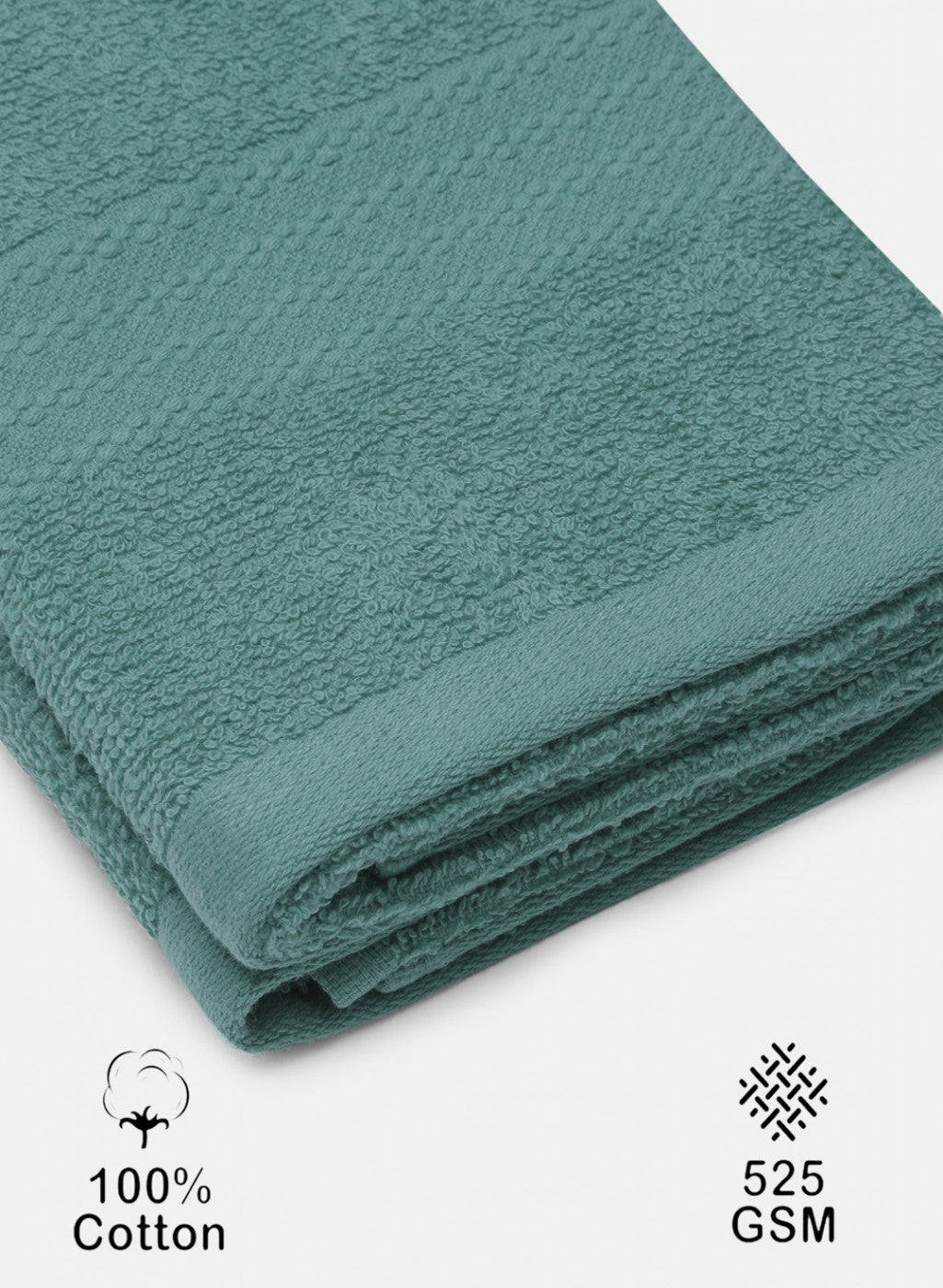 Blue Cotton 400 GSM Hand Towels (Pack of 2)