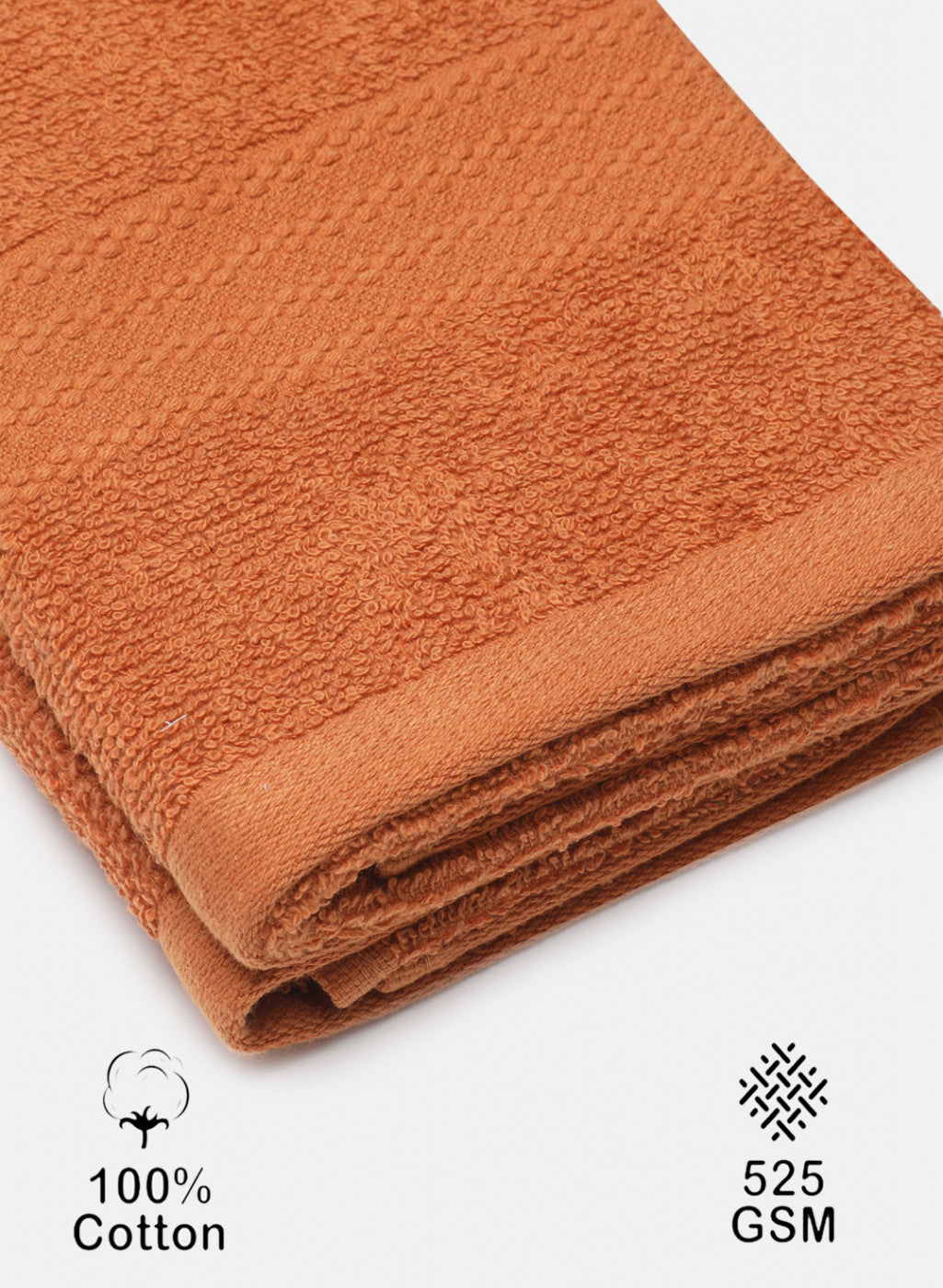 Mustard Cotton 400 GSM Hand Towels (Pack of 2)