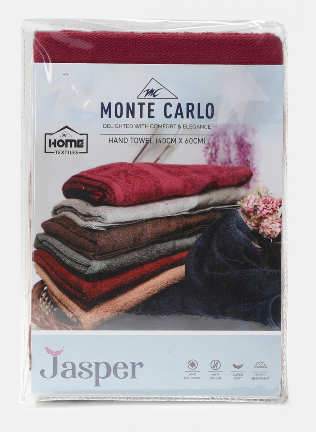 Red Cotton 400 GSM Hand Towels (Pack of 2)