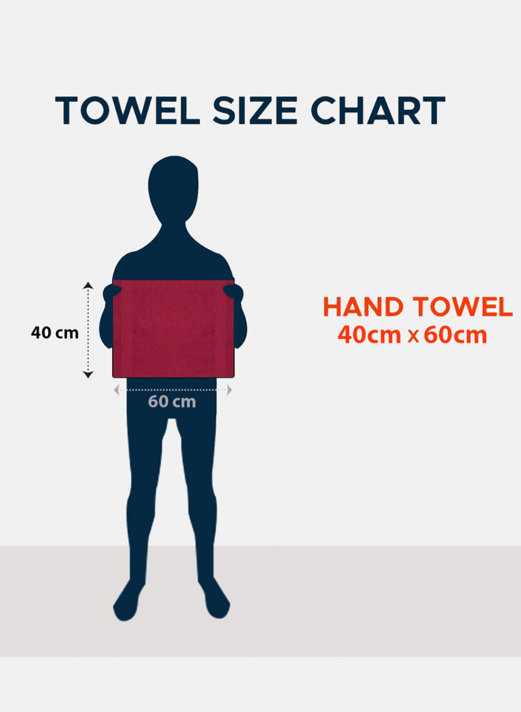 Red Cotton 400 GSM Hand Towels (Pack of 2)