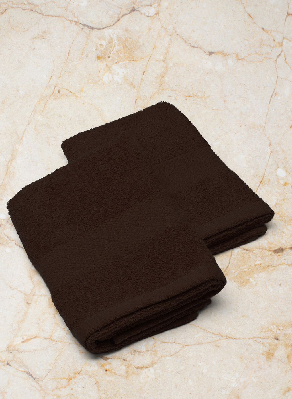 Brown Cotton 400 GSM Hand Towels (Pack of 2)
