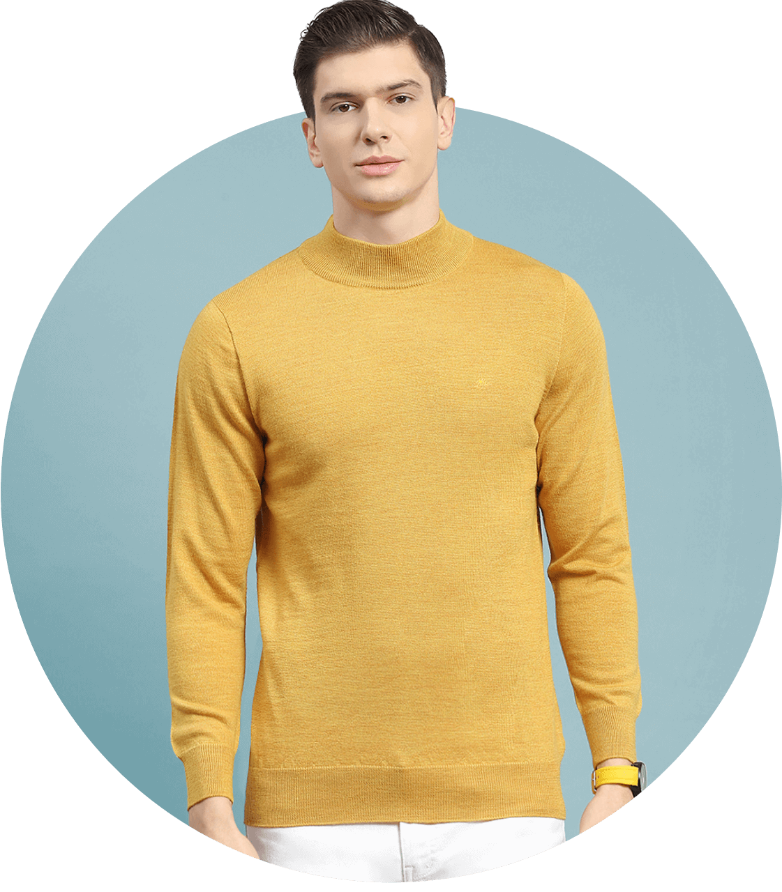 High neck sweatshirt men on sale