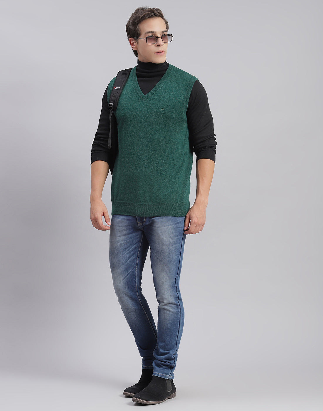 Men's K Green V Neck Long Slevee Sweater set Available in Mens Big And Tall Sweaters Sizes main image 1