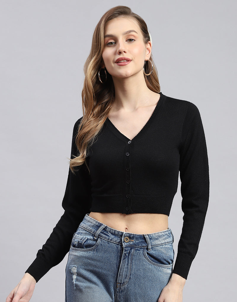 V Neck Valencia Blouse Black