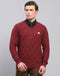 Men Multicolor Jacquard V Neck Full Sleeve Pullover