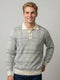 Luxuria Men Grey Jacquard Collar Full Sleeve Sweatshirt