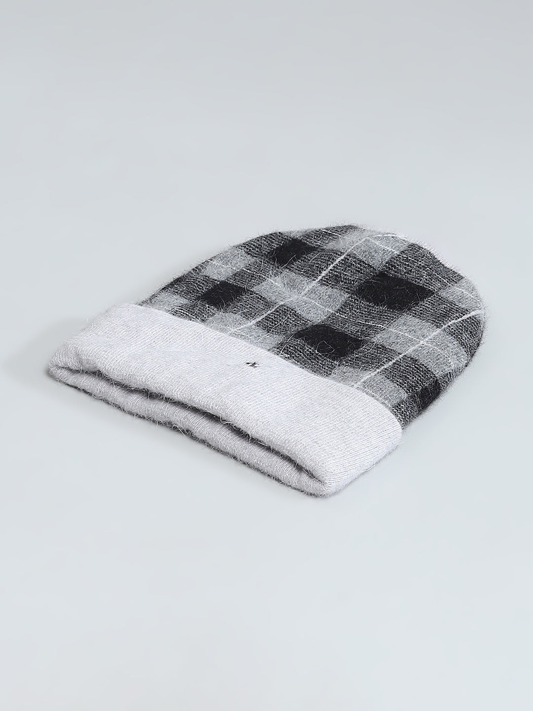 Men Grey Self Design Cap