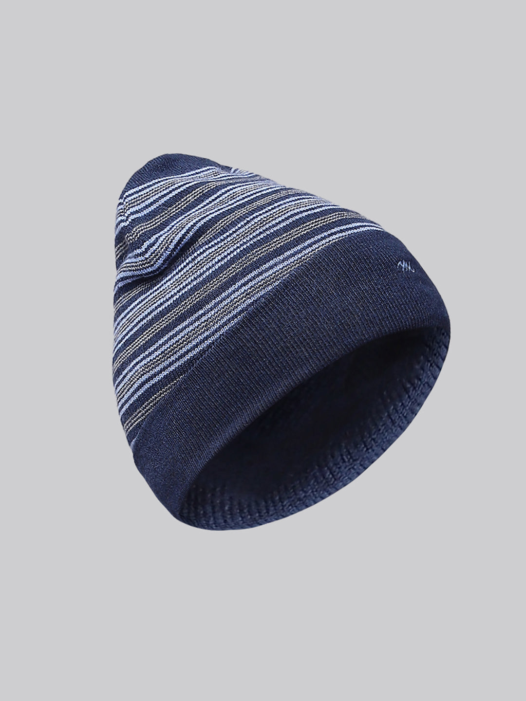 Men Blue Self Design Cap