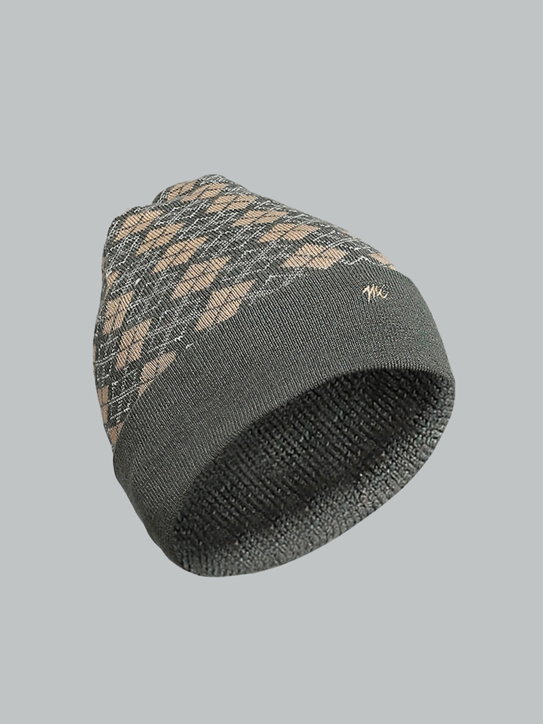 Men Green Self Design Cap