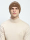 Men Brown Self Design Cap