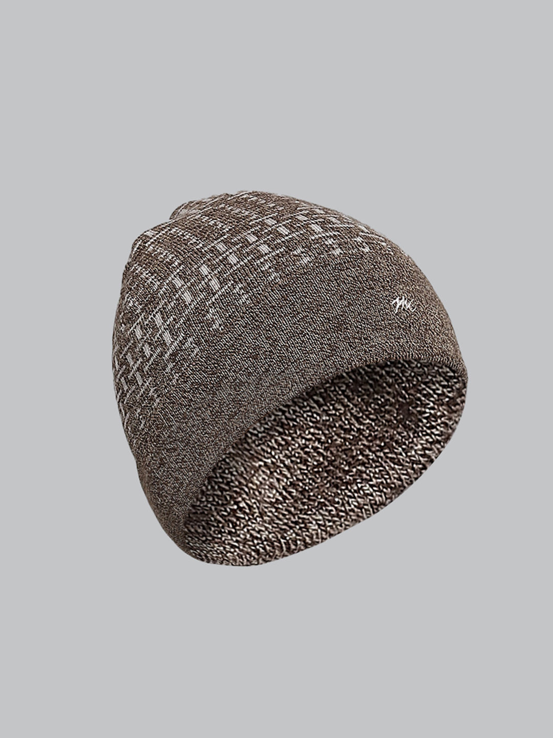 Men Grey Self Design Cap