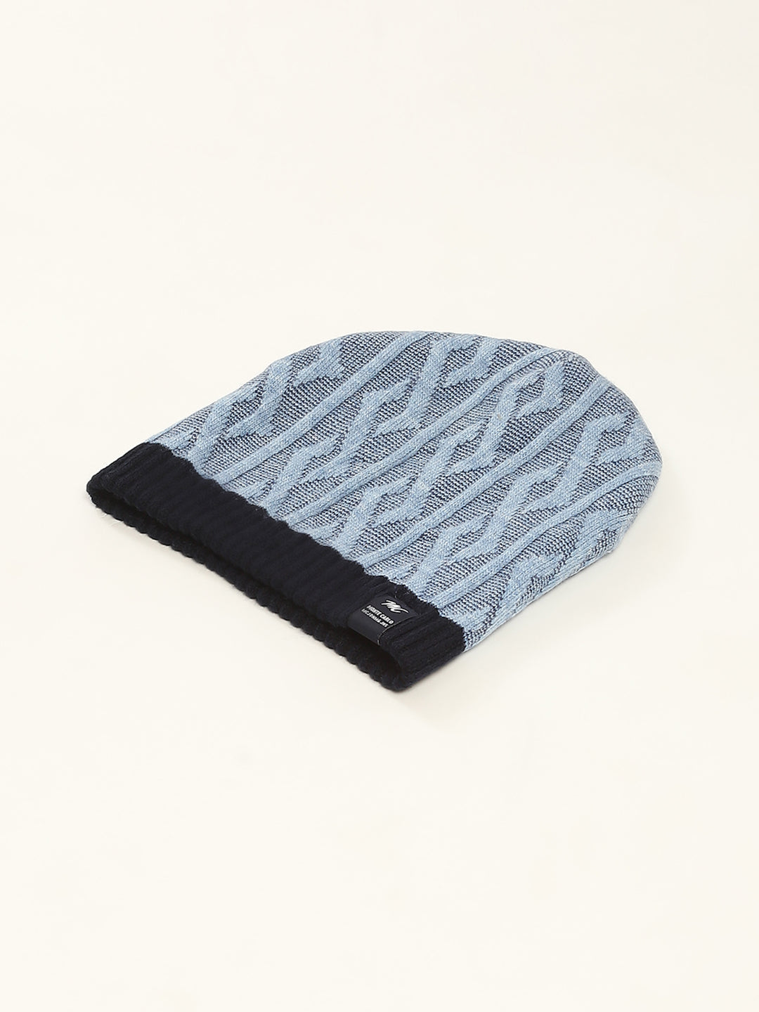 Men Grey Self Design Cap