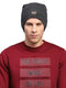 Men Grey Self Design Blend Wool Cap