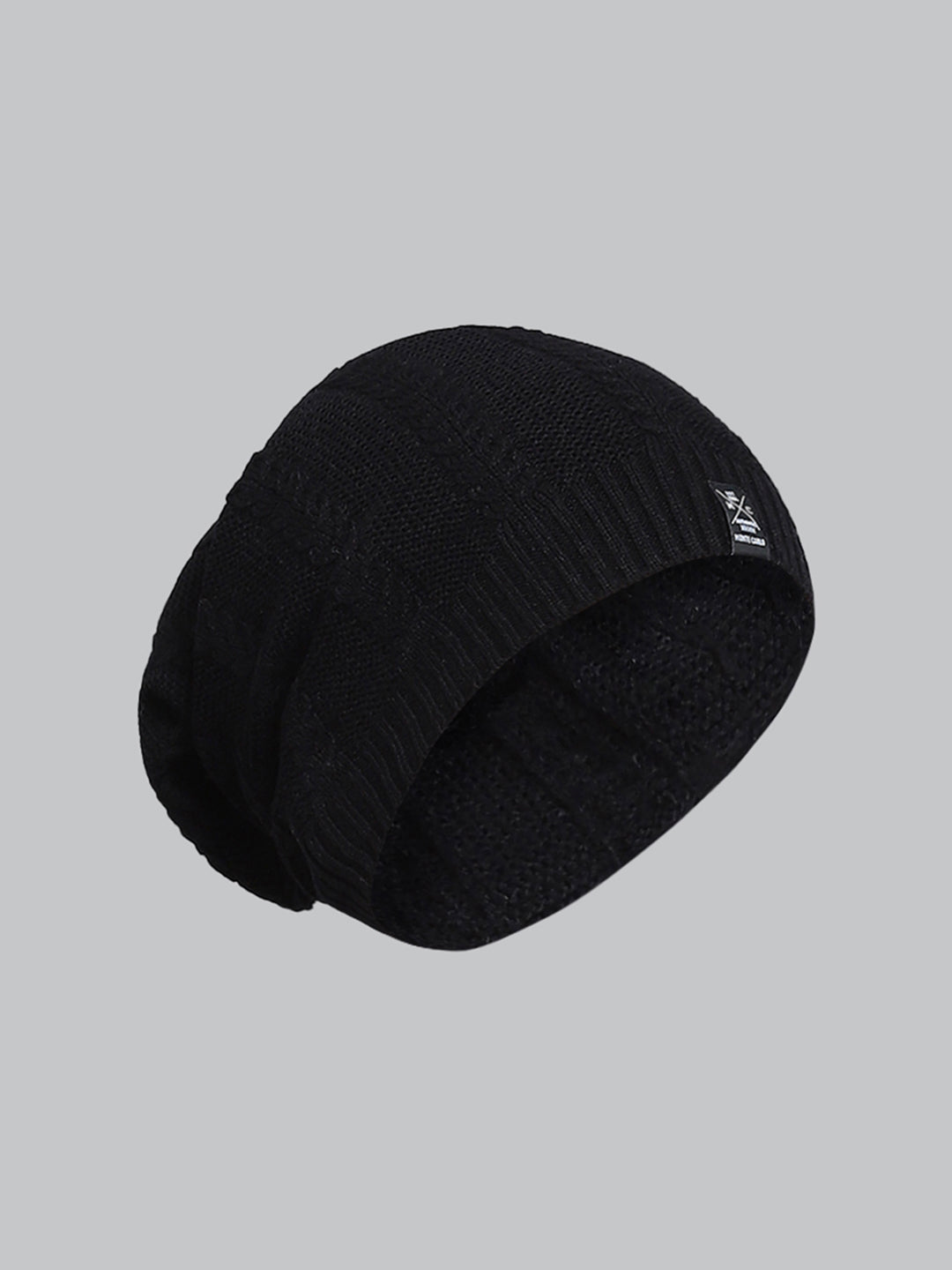 Men Black Solid Cap