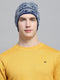 Men Blue Self Design Cap
