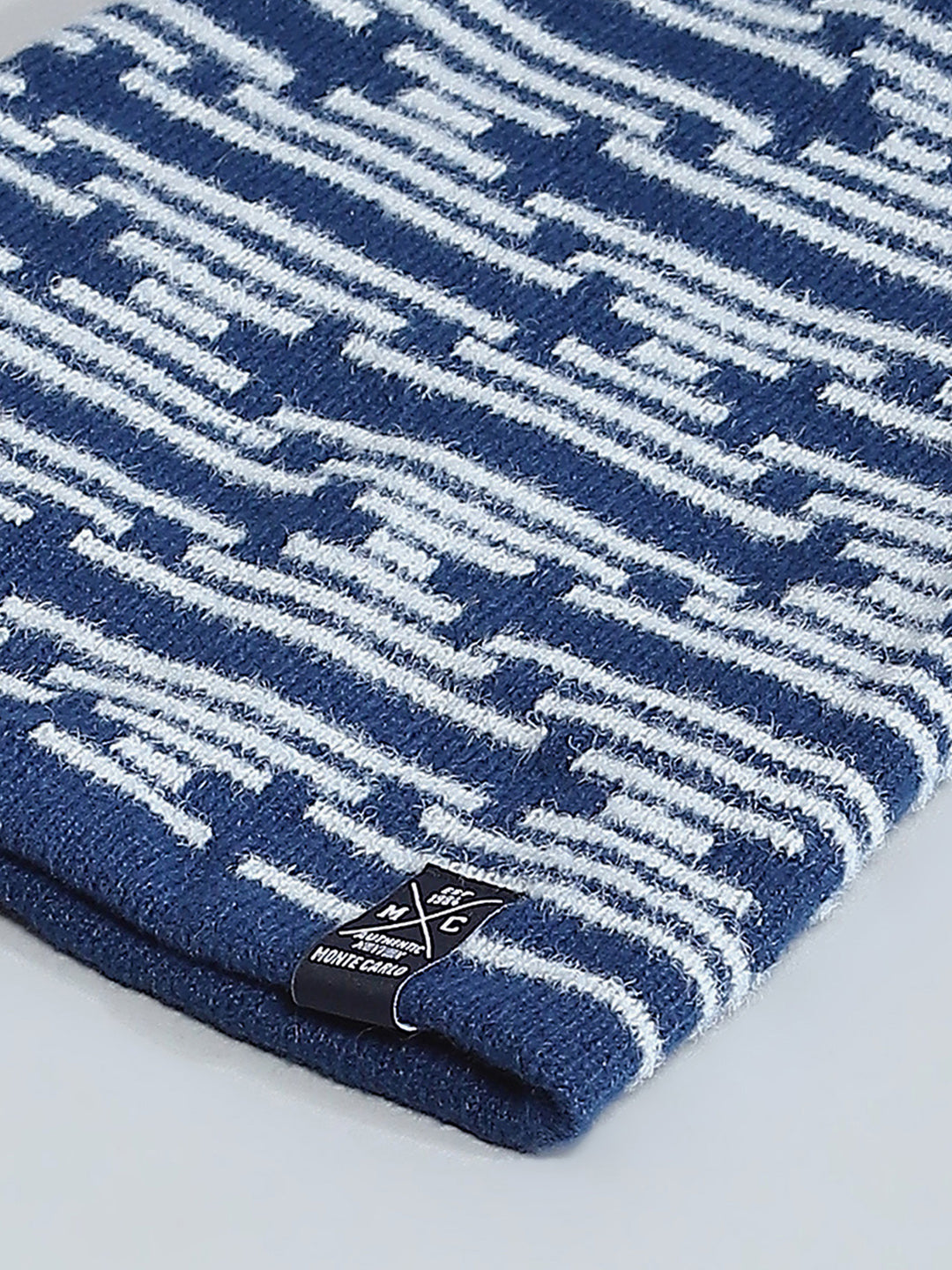 Men Blue Self Design Cap