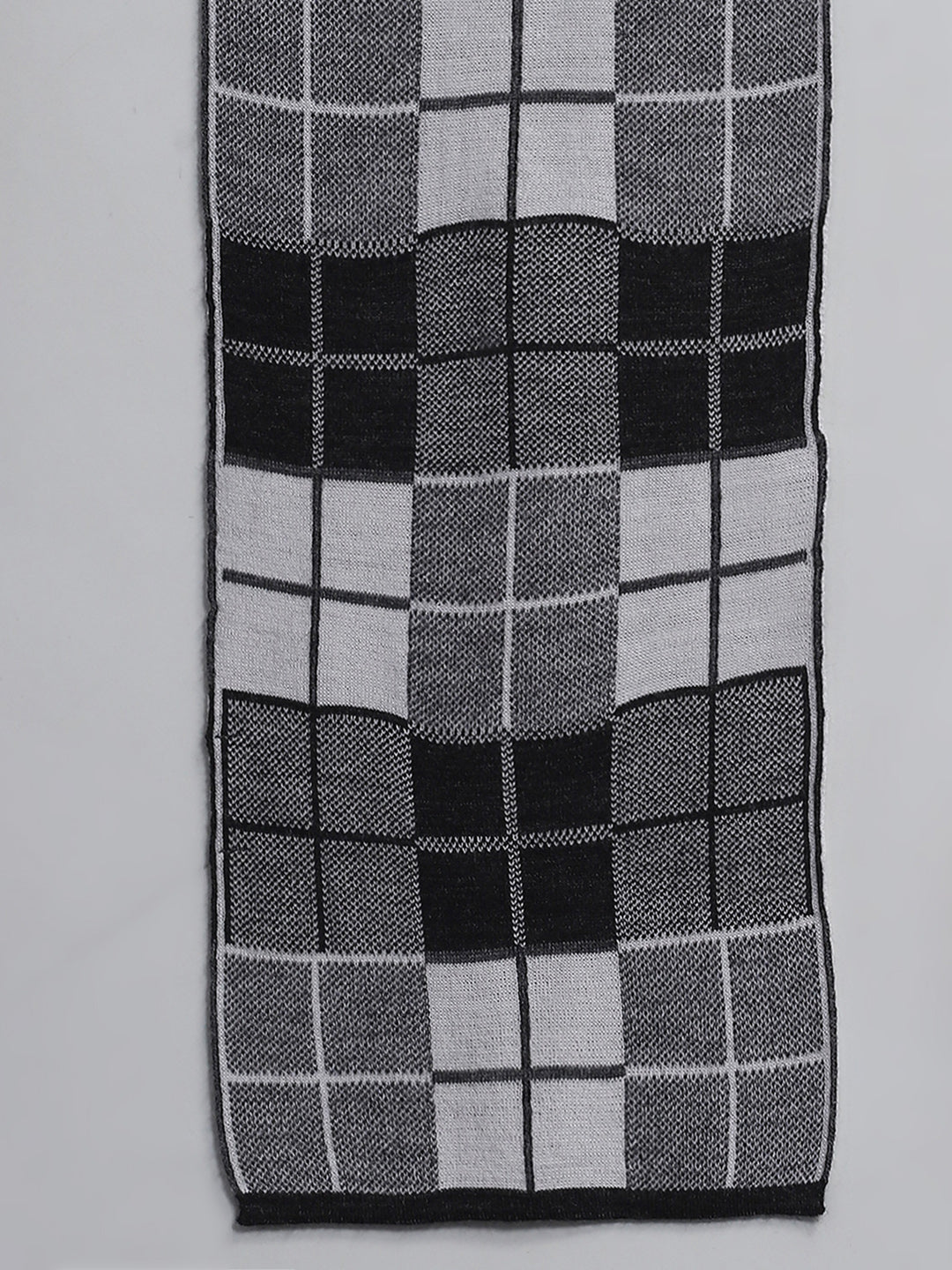 Men Grey Self Design Muffler