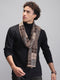 Men Brown Self Design Muffler