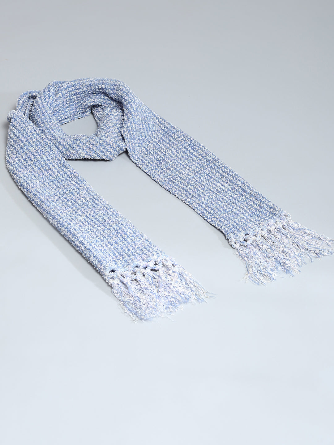 Women Blue Self Design Muffler