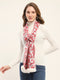 Women Red Self Design Muffler