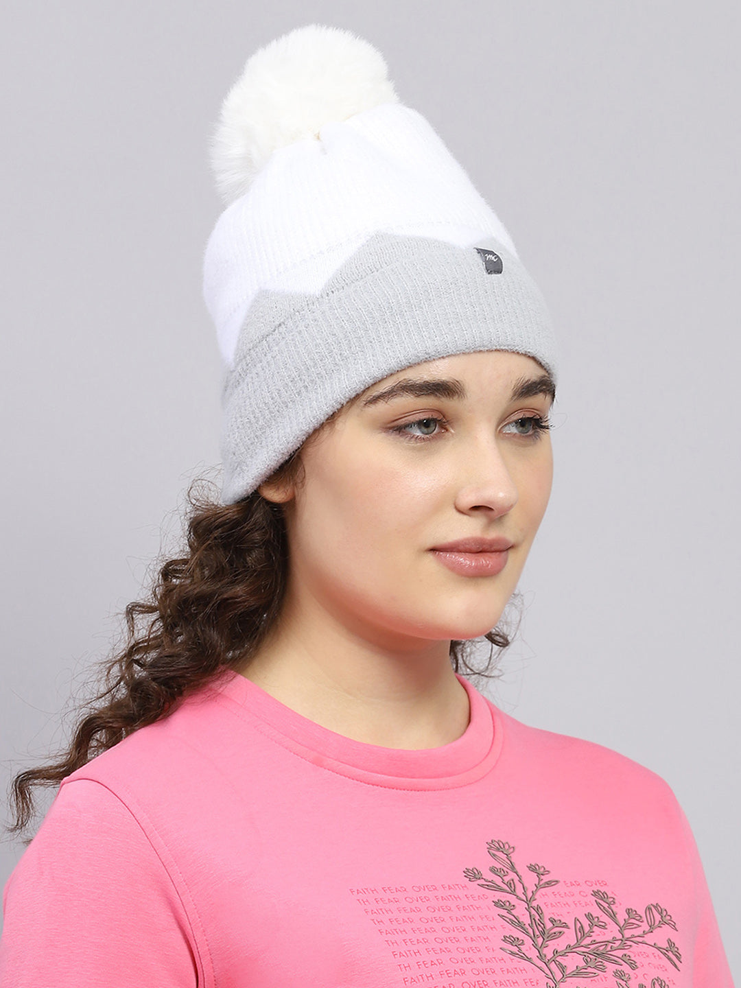 Women Grey Self Design Cap