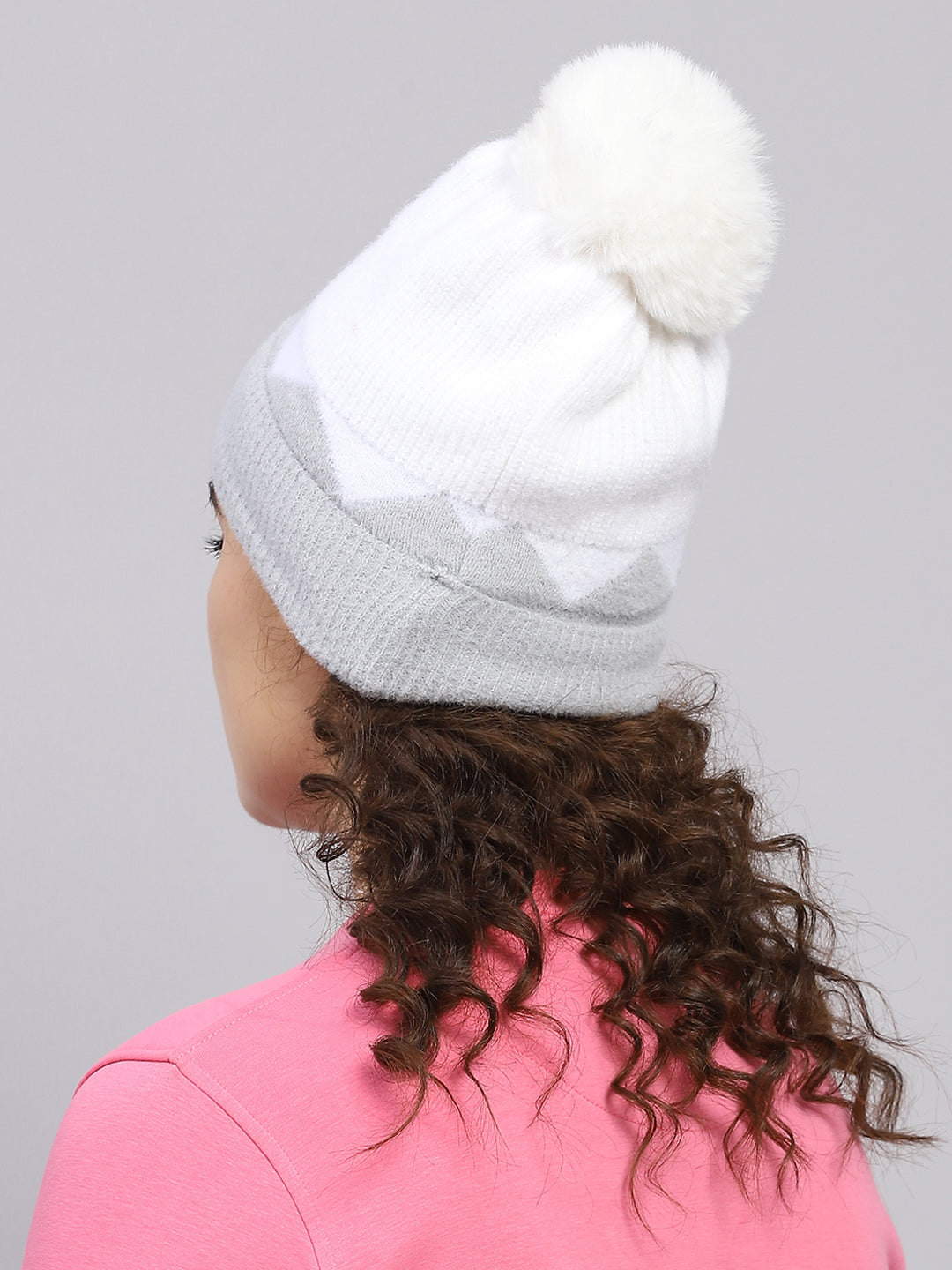 Women Grey Self Design Cap