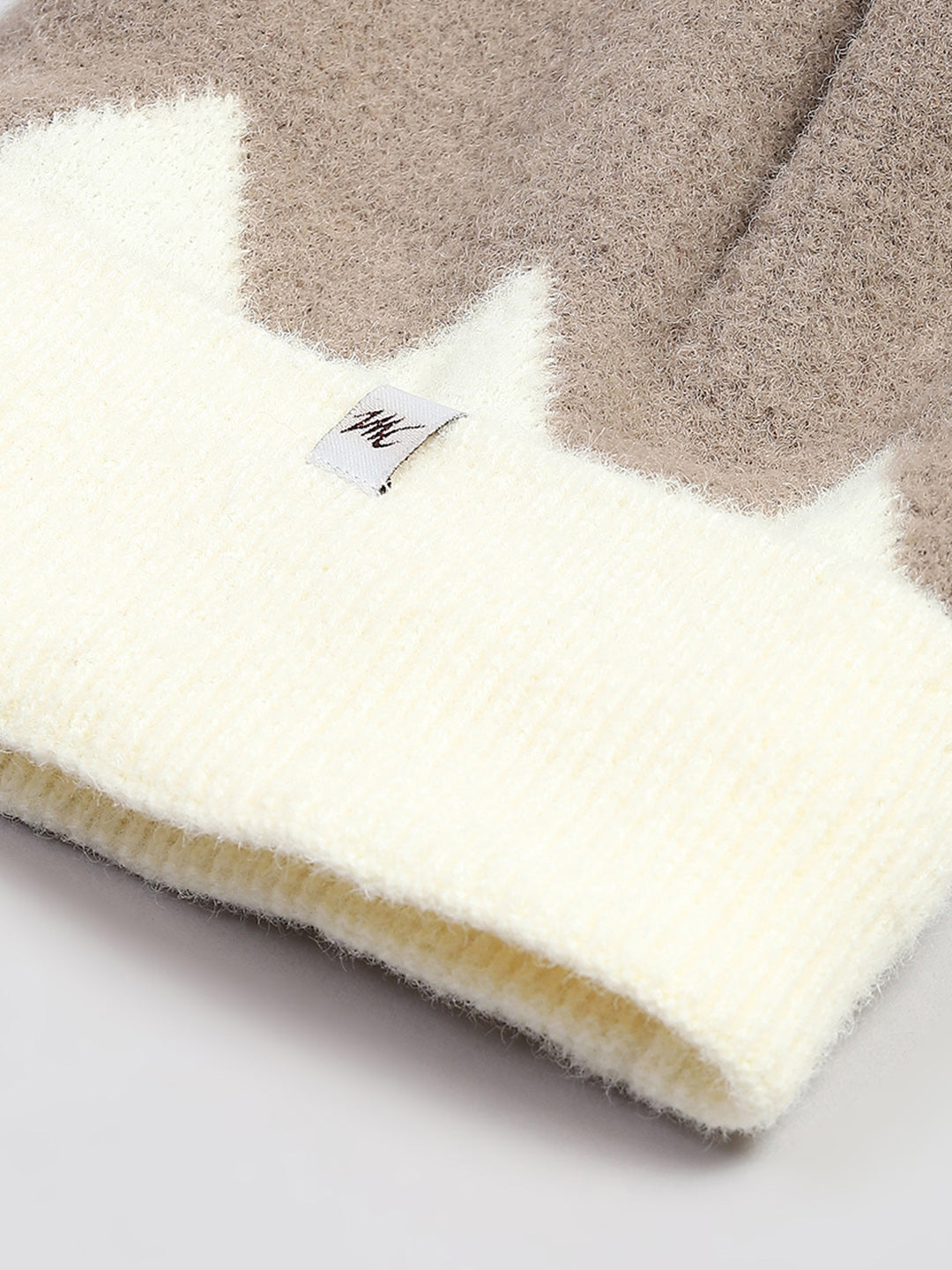 Women Brown Self Design Cap