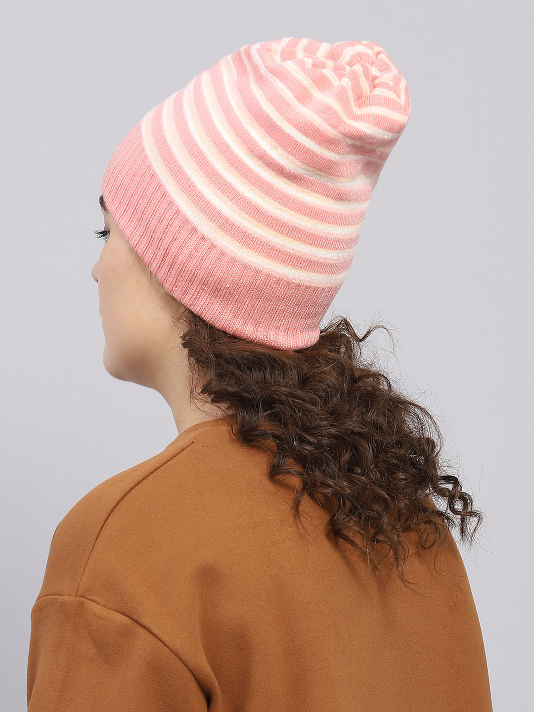Women Pink Self Design Cap
