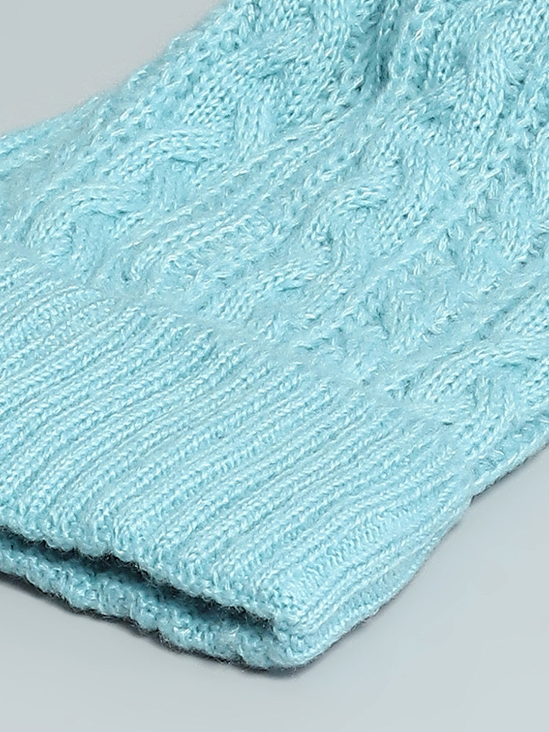 Women Blue Self Design Cap