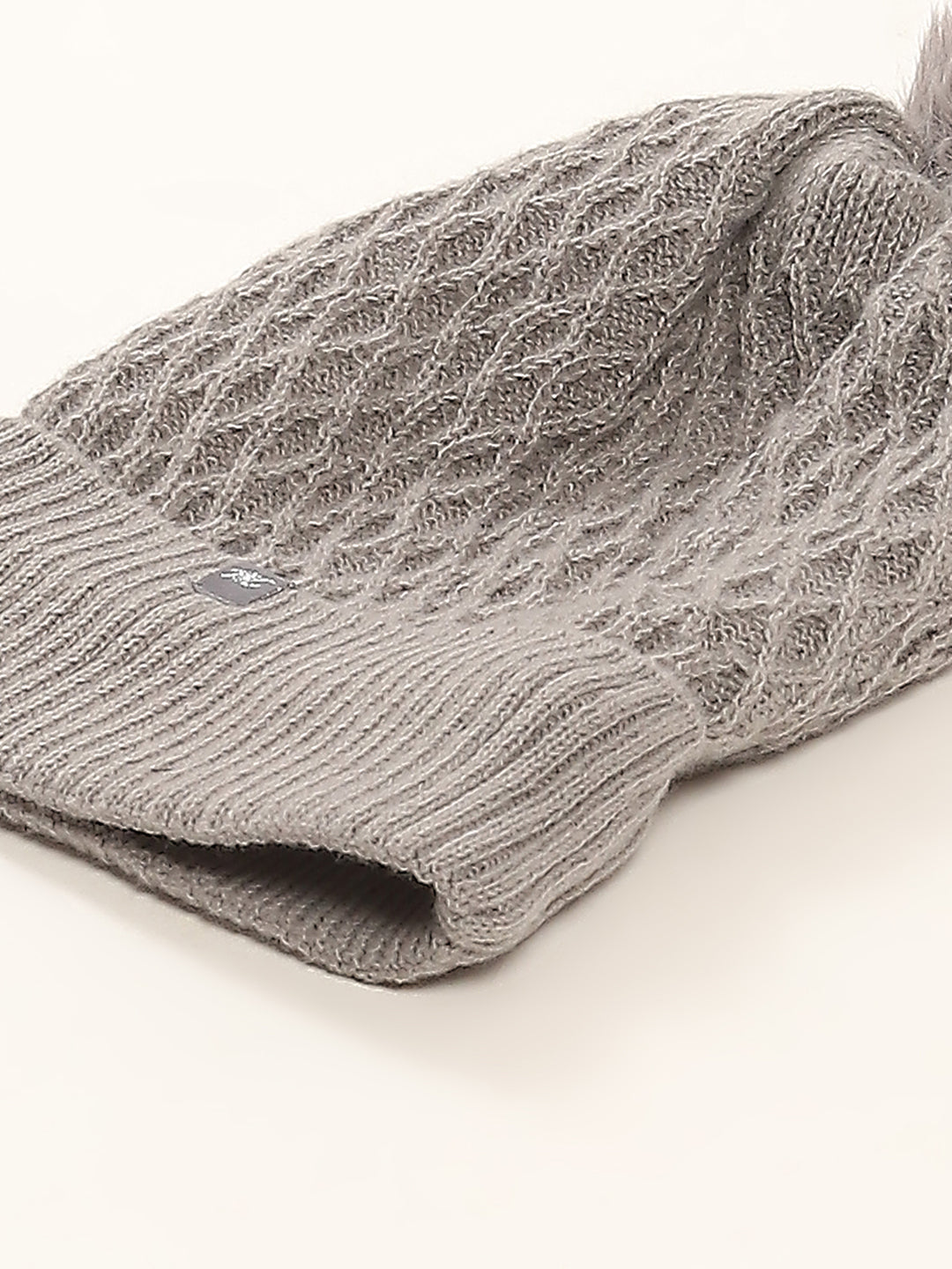 Women Grey Self Design Cap