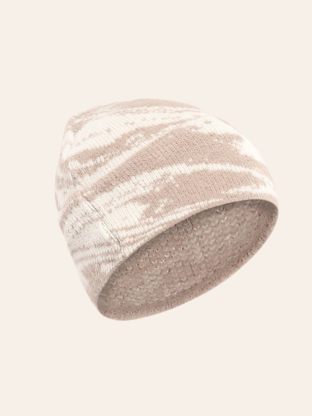 Women Beige Self Design Cap
