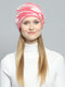 Women Pink & White Self Design Cap