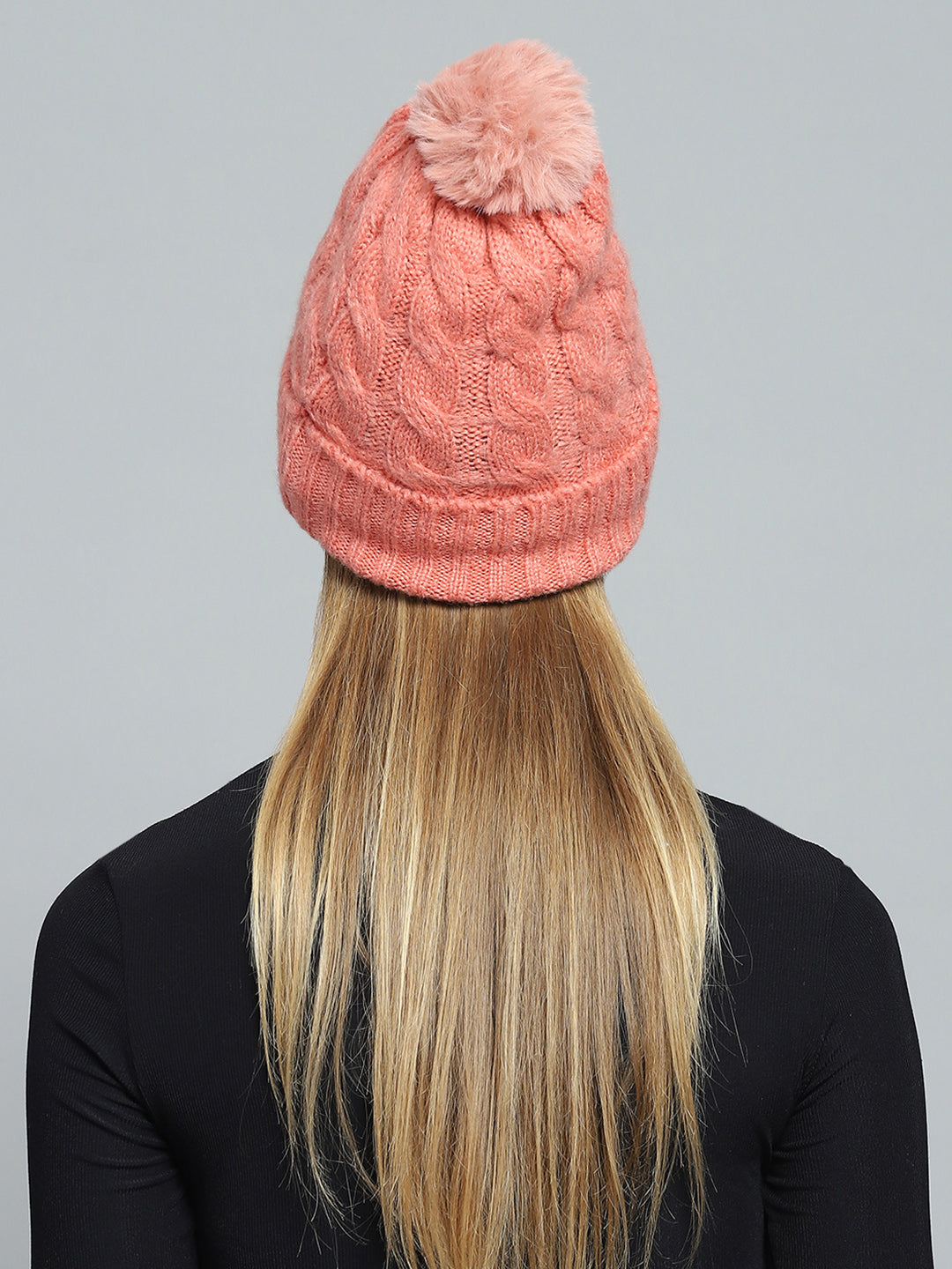 Women Pink Self Design Cap