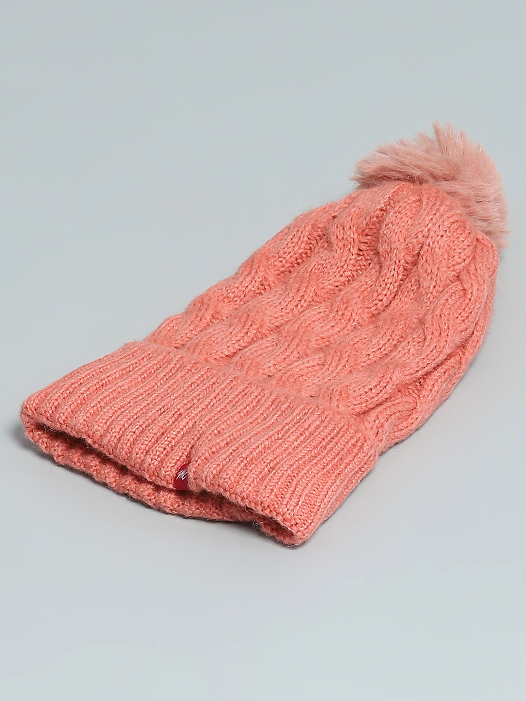 Women Pink Self Design Cap