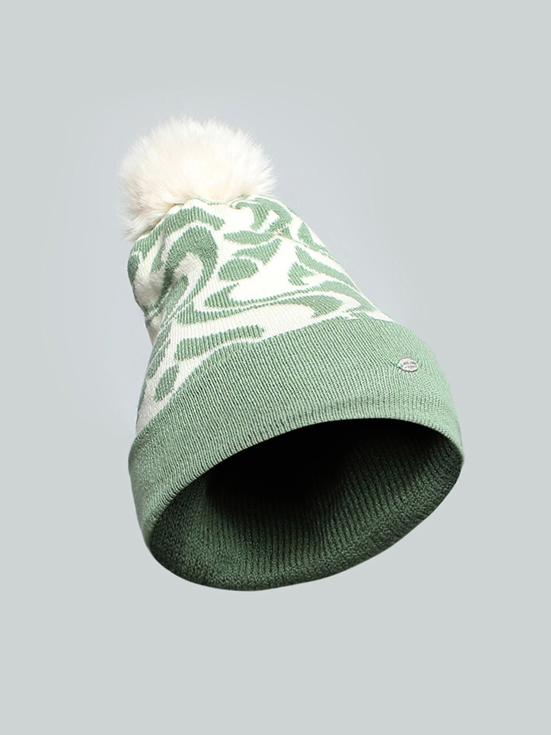 Kids Green Self Design Cap