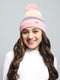 Kids Pink Self Design Cap