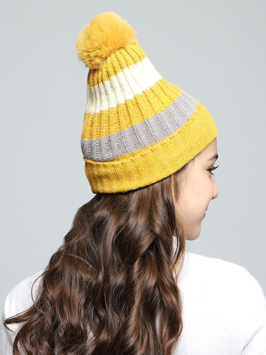 Kids Yellow Self Design Cap