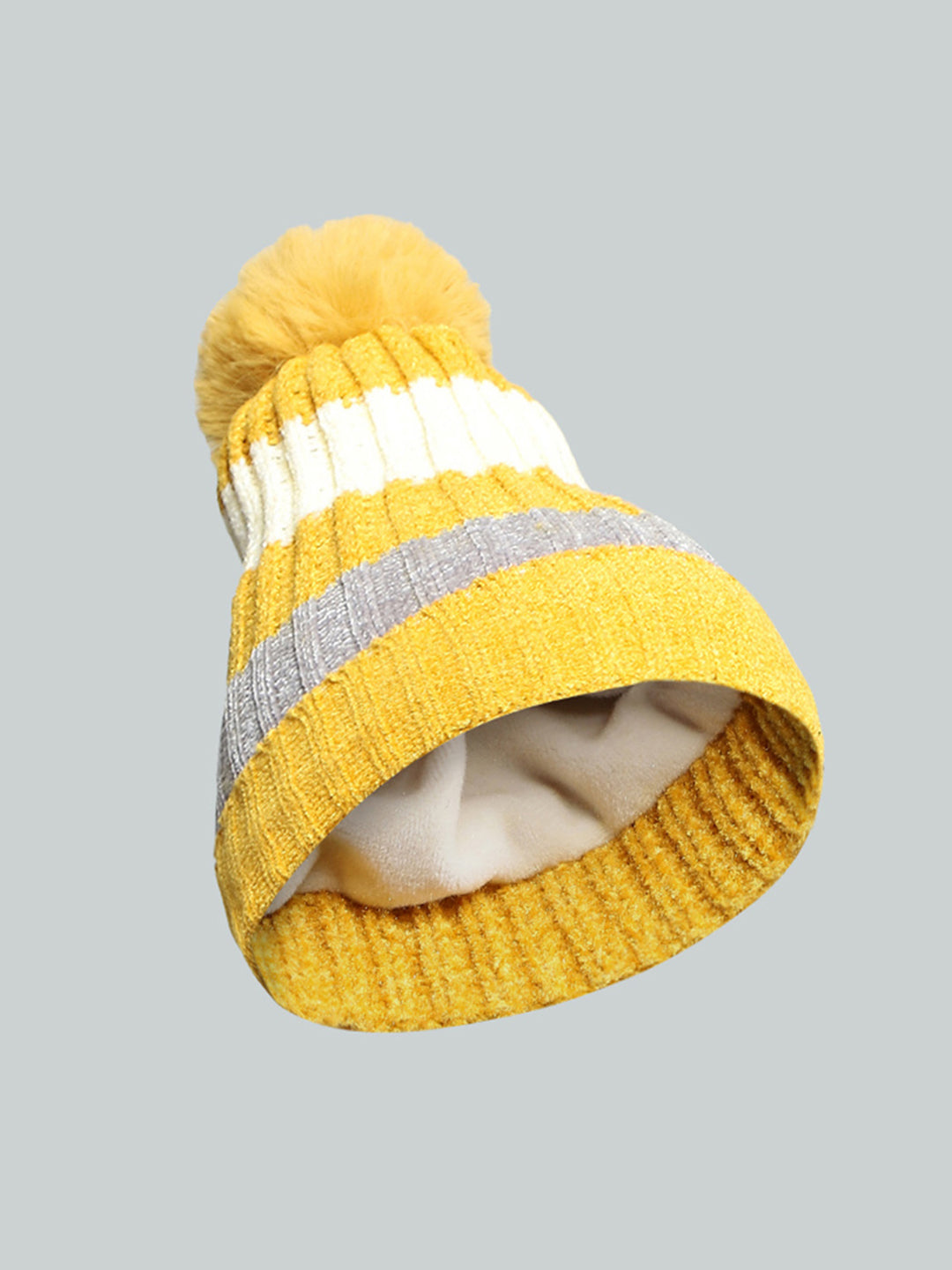Kids Yellow Self Design Cap