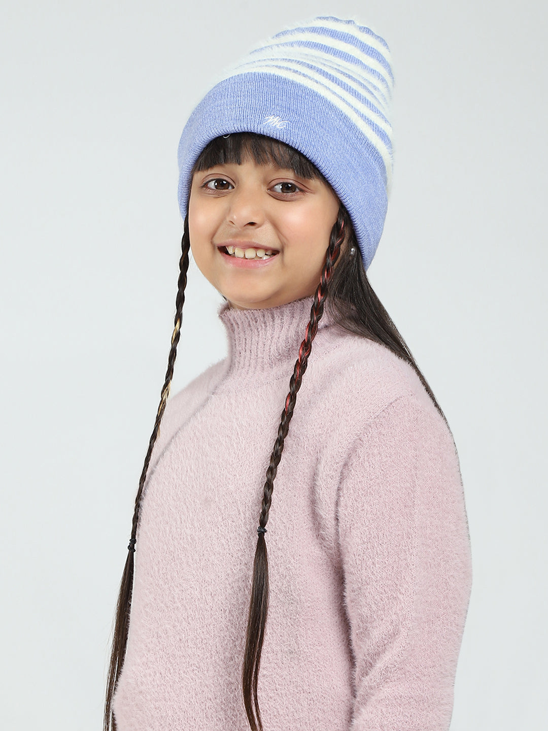 Kids Blue Self Design Cap