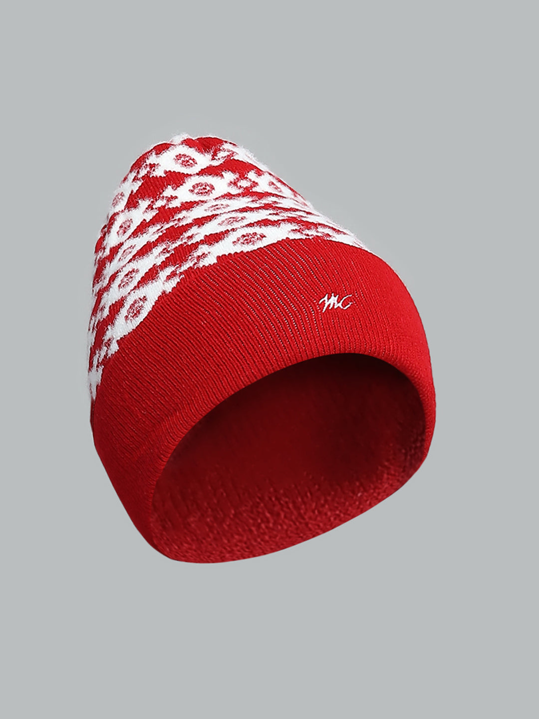 Kids Red Self Design Cap