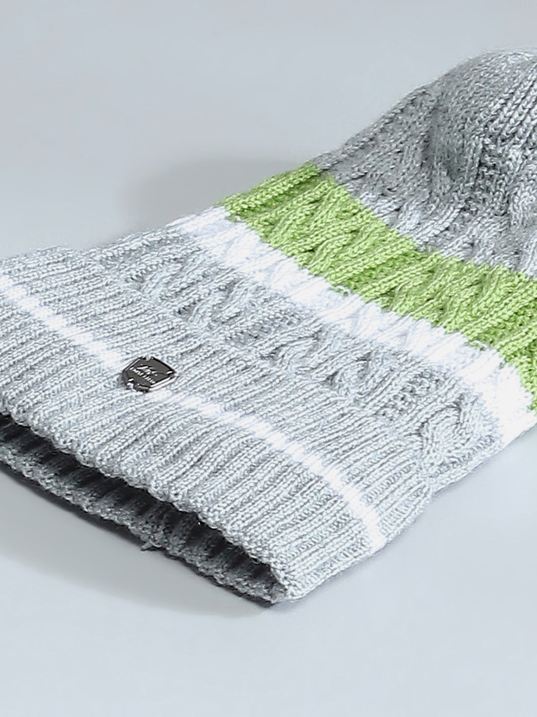 Kids Grey Self Design Cap