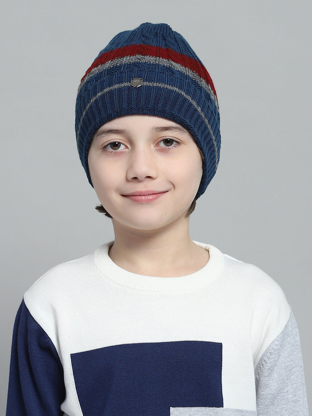 Kids Blue Self Design Cap
