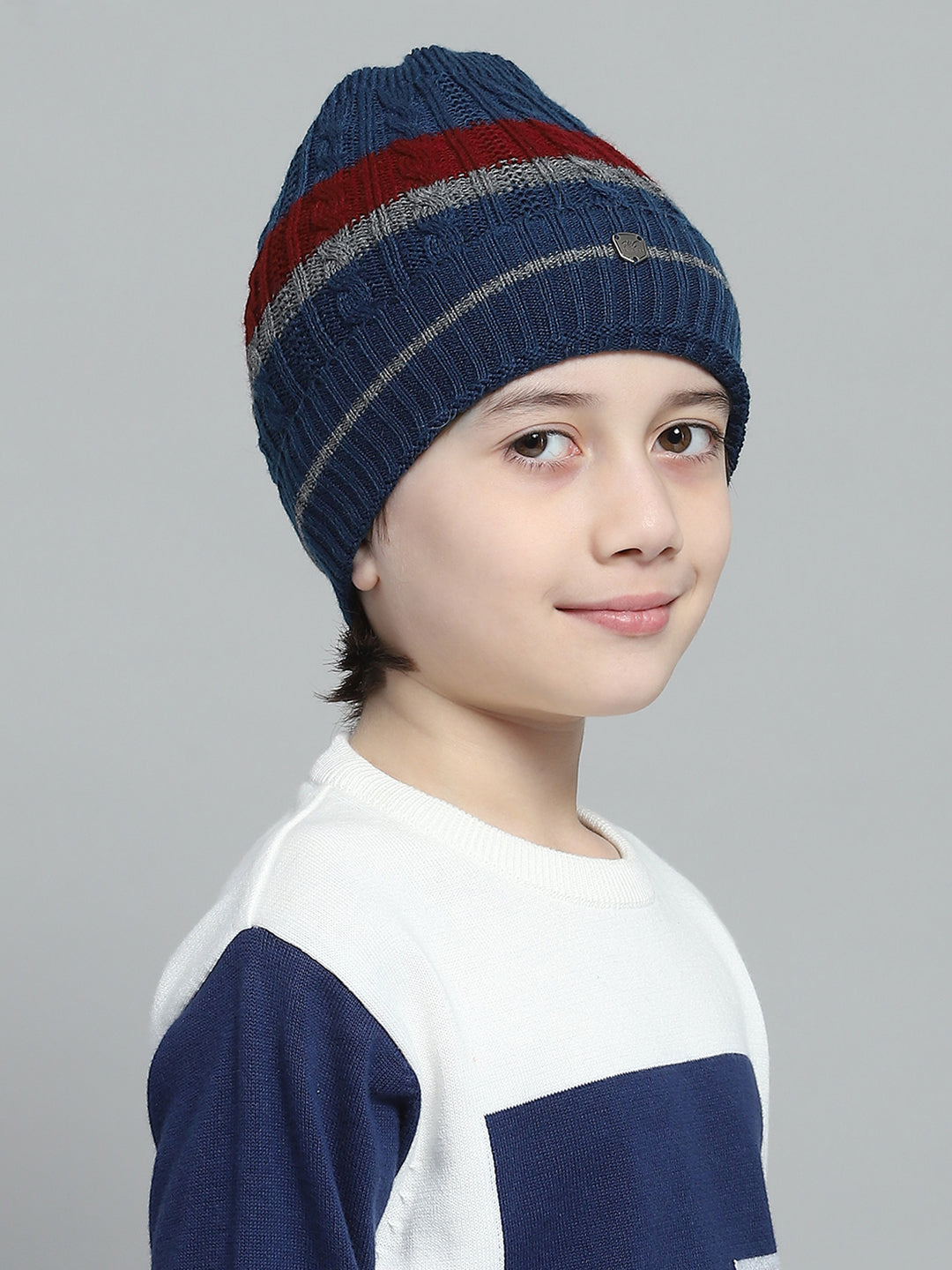 Kids Blue Self Design Cap