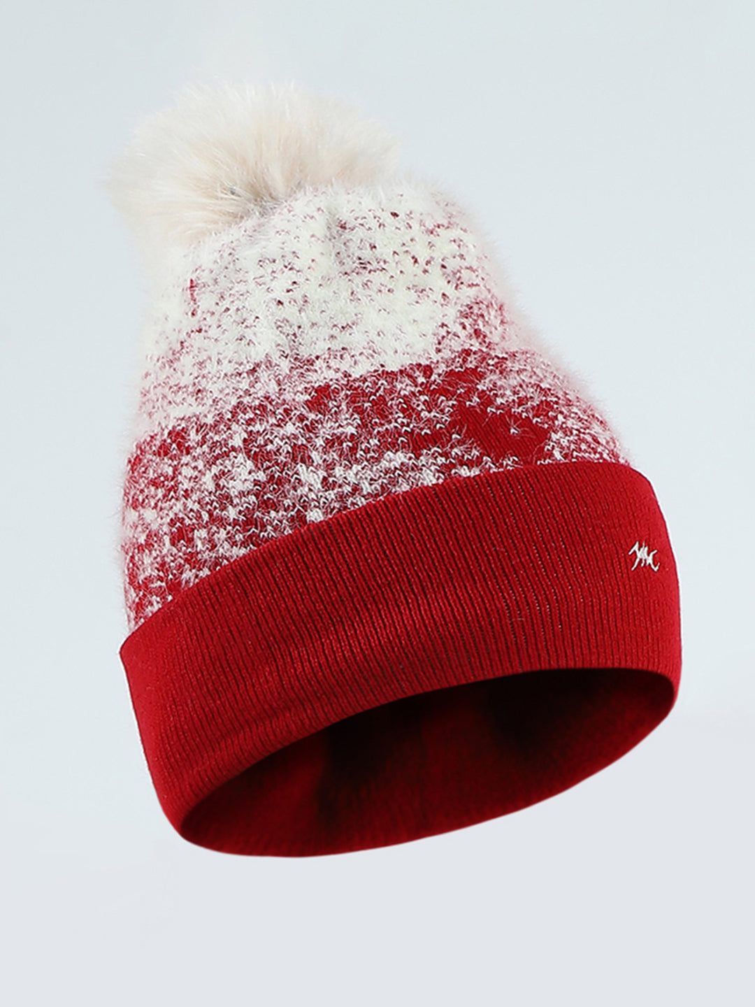 Girls Red Self Design Cap
